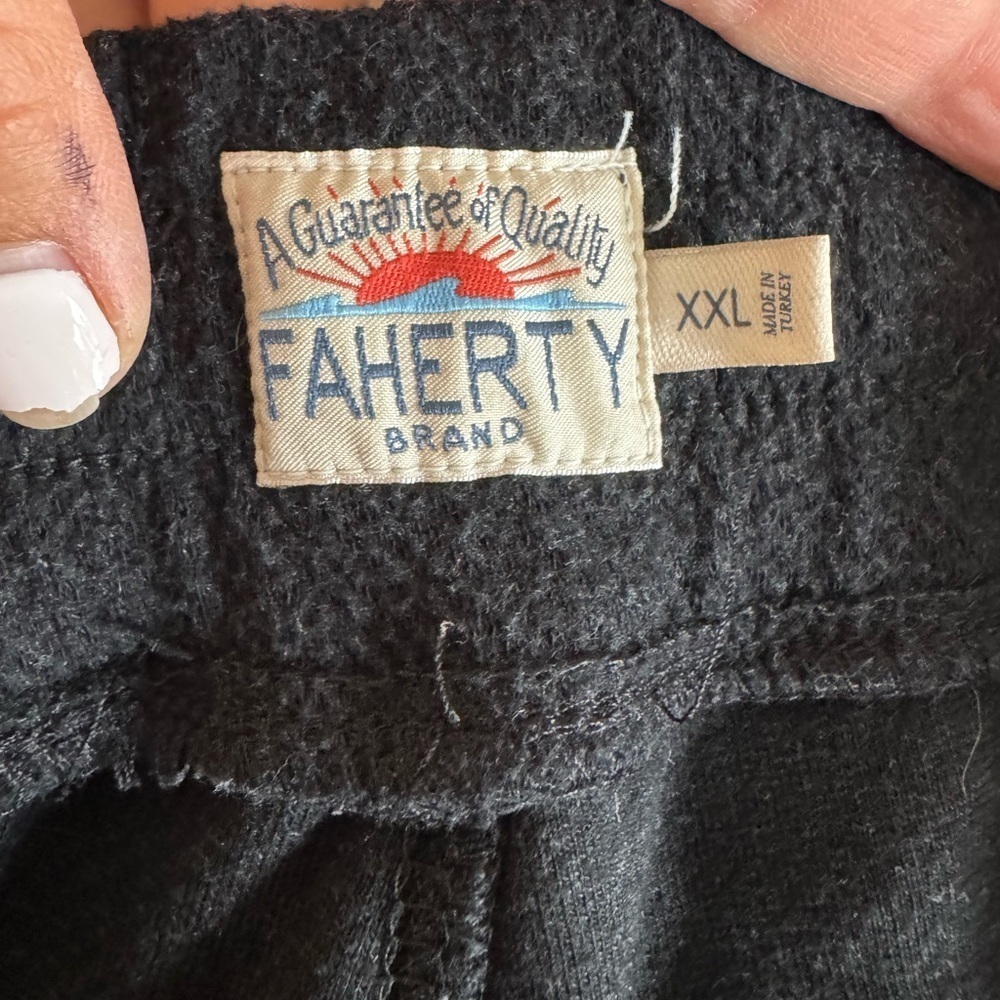 Faherty Sweater Joggers Heathered Black Twill Size XXL sweat pants - Picture 9 of 16